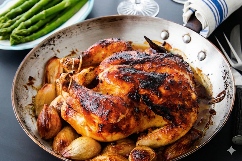 Apricot Orange Glazed Roast Chicken