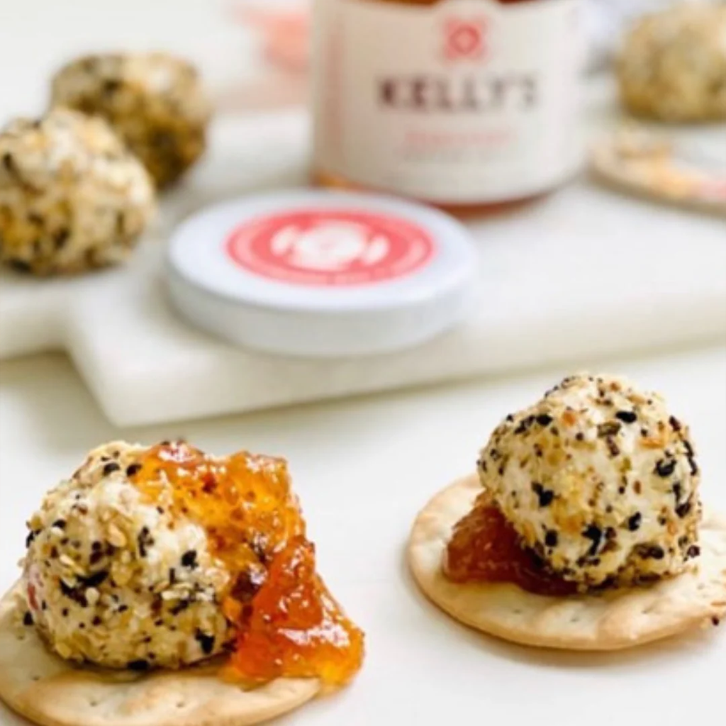 GOAT CHEESE BALLS WITH EVERYTHING BAGEL SEASONING