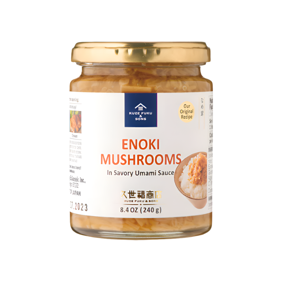 Kuze Fuku Enoki Mushrooms in Savory Umami Sauce 8.4 oz (240g)