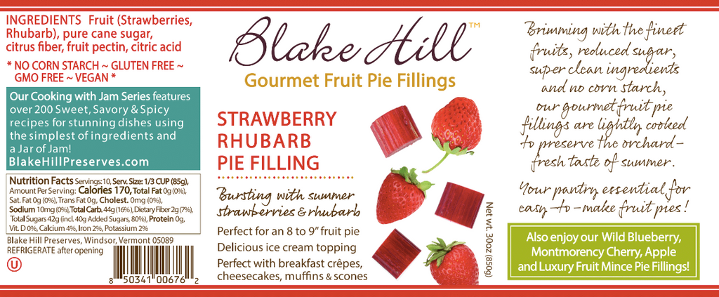 Strawberry Rhubarb Pie Filling nutrition facts