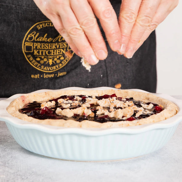 Cherry Berry Gingersnap Crumble Pie